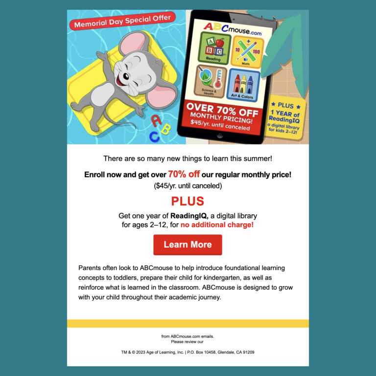 ABCmouse Email Campaigns