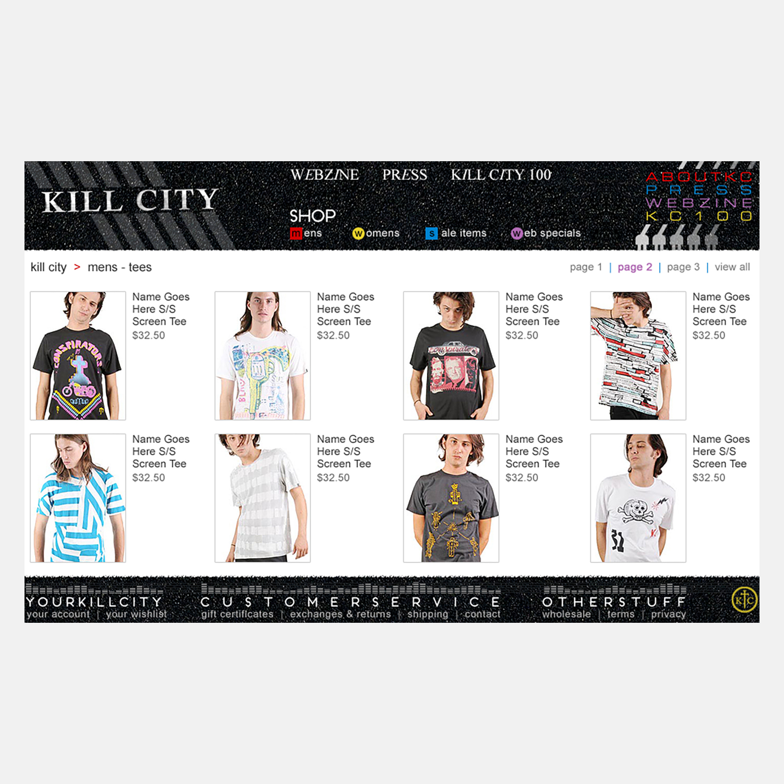 Kill City Website Design